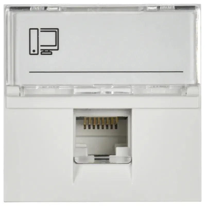 Розетка компьютерная RJ45 UTP категория 5e 2 модуля