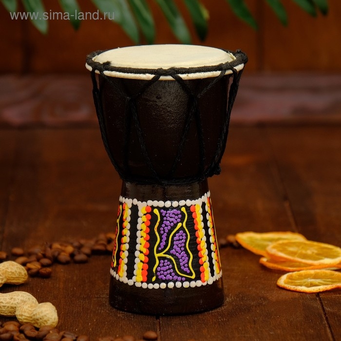 Сувенирный музыкальный инструмент Сувенирный музыкальный инструмент "Барабан Джембе" 15х9,5х9,5 см МИКС
