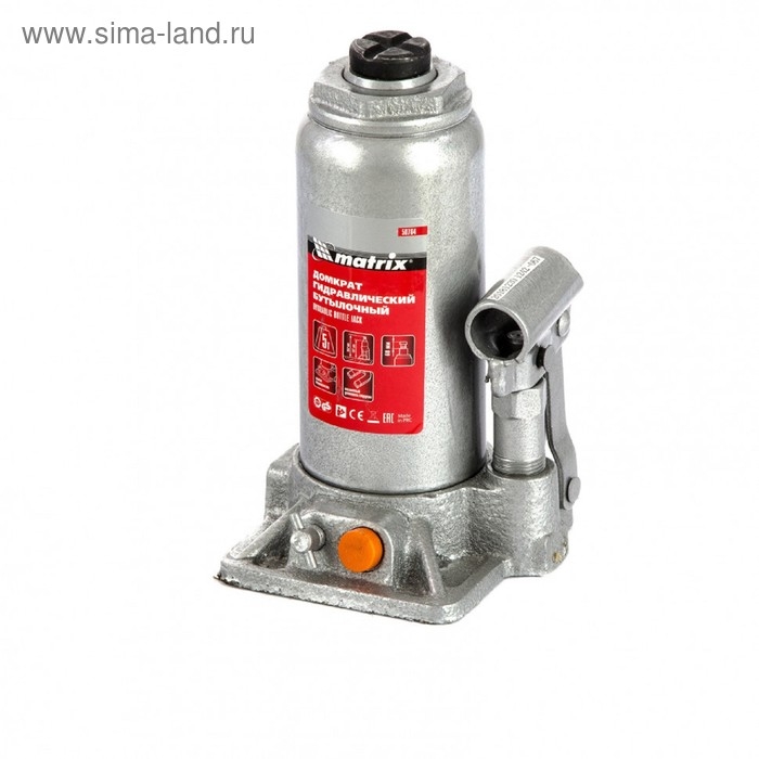 Домкрат гидравлический MATRIX 50764, бутылочный, 5 т, высота подъема 197-382 мм Домкрат гидравлический MATRIX 50764, бутылочный, 5 т, высота подъема 197-382 мм
