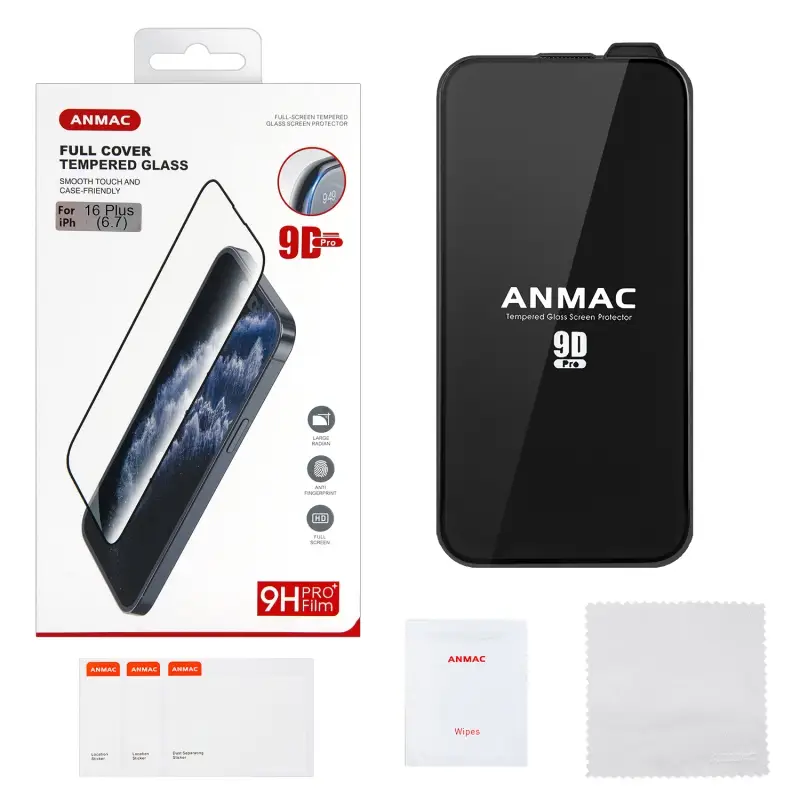 Защитное стекло iPh 16 Plus (6.7) 9D ANMAC Арт.1137503 Защитное стекло iPh 16 Plus (6.7) 9D ANMAC Арт.1137503