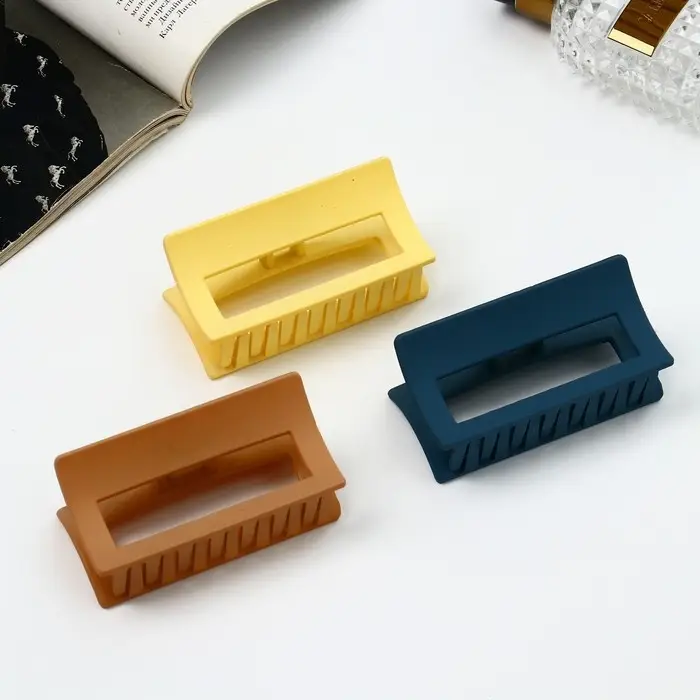 Крабик для волос «Леона», прямой классика матовый, 8.5 см, МИКС Крабик для волос «Леона», прямой классика матовый, 8.5 см, МИКС