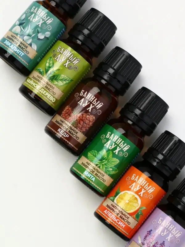 Эфирное масло, набор 6 шт х 10 мл, Банный дух