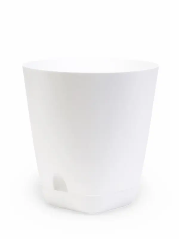 Кашпо с прикорневым поливом 4 л D-19см, H-20см белый "Гранд"