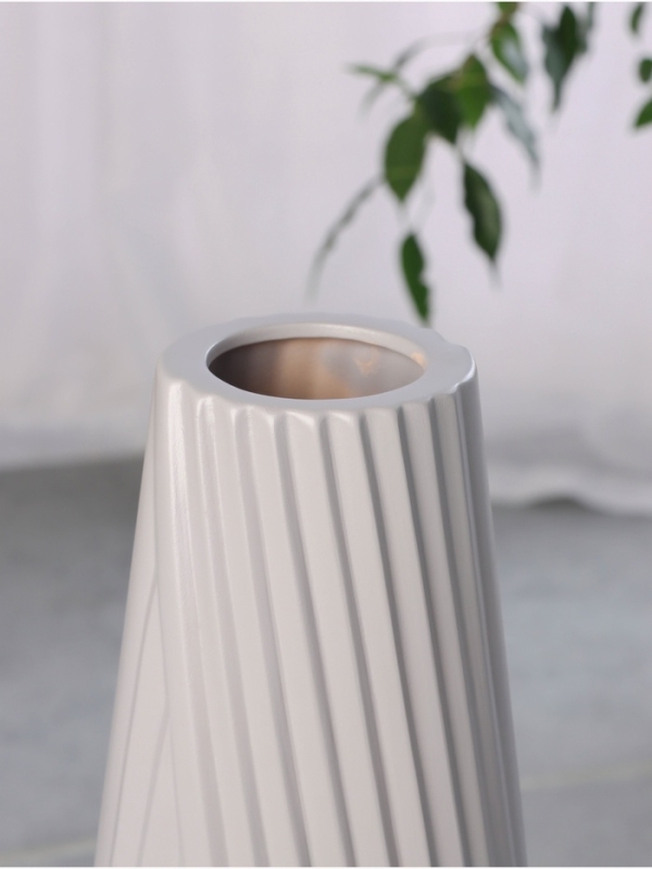 Ваза керамика напольная Ваза керамика напольная "Айко" 58х13 см, серый