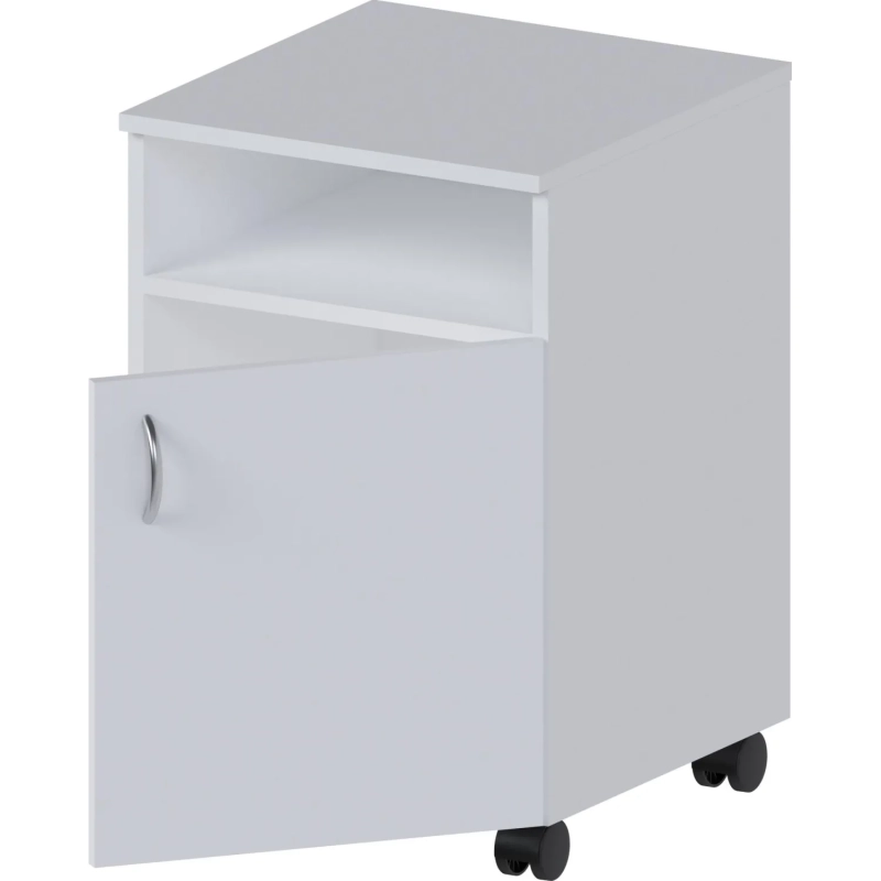 Тумба MEG_медицинская открытая полка и дверца ЛДСП ТМ (код МД-105.00) белый