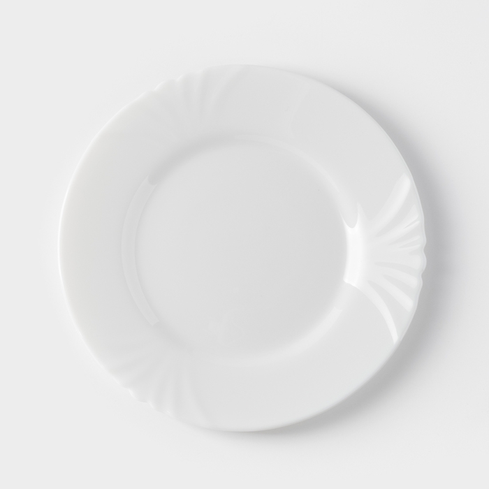 Тарелка десертная из стеклокрамики «CADIX», 19,5 см, цвет белый Тарелка десертная из стеклокрамики «CADIX», 19,5 см, цвет белый