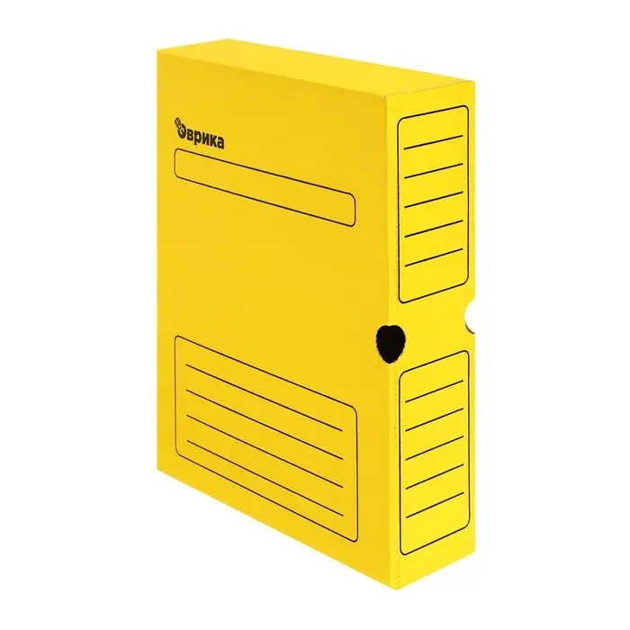 Короб архивный с клапаном А4 Calligrata, 75 мм, микрогофрокартон, до 700 листов, желтый Короб архивный с клапаном А4 Calligrata, 75 мм, микрогофрокартон, до 700 листов, желтый