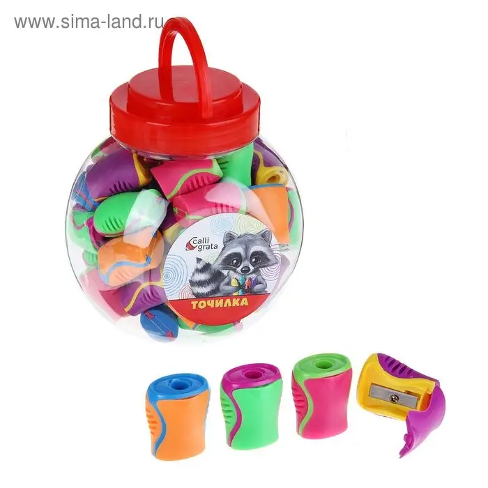 Точилка с контейнером «Классика», МИКС Точилка с контейнером «Классика», МИКС