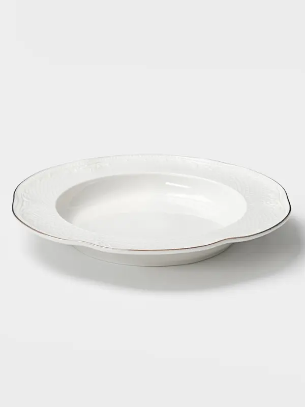 Тарелка глубокая WY Empire, 290 мл, d=23 см, фарфор, белая