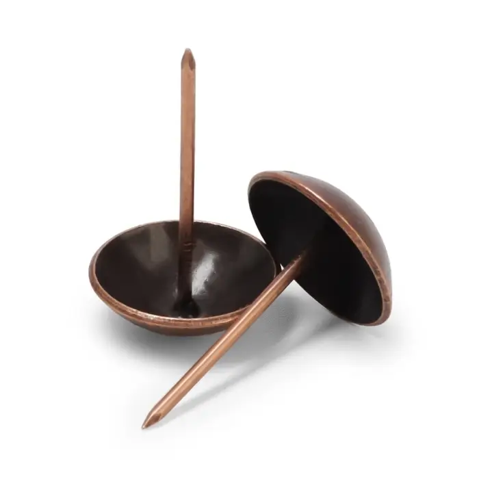 Гвозди ТУНДРА, декоративные, обивочные, 25&times;39 мм, медь, 100 шт.