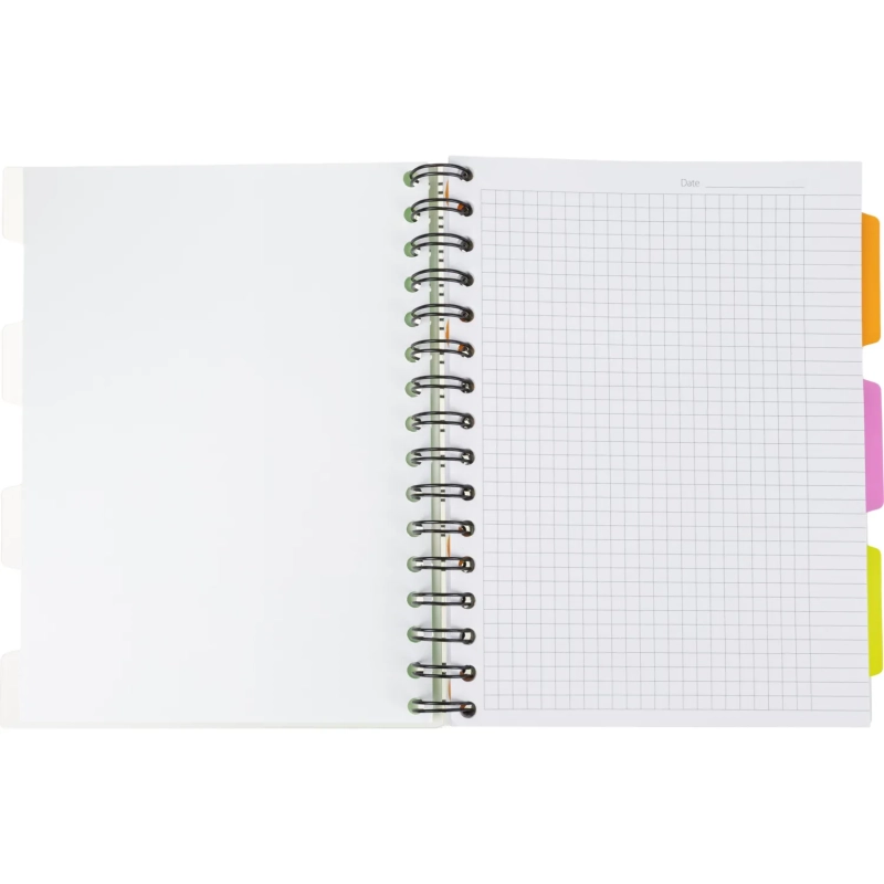 Бизнес-тетрадь 140л,кл,А5,SPIRAL BOOK Салатовый,евросп,обл.пл,раздел.84108