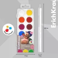 Акварельные краски 12 цветов ErichKrause Frenchie, европодвес