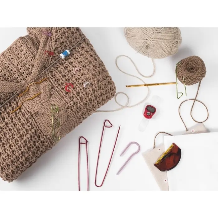 Крючок для вязания, двусторонний, d=4/5 мм, 13 см, цвет золотой