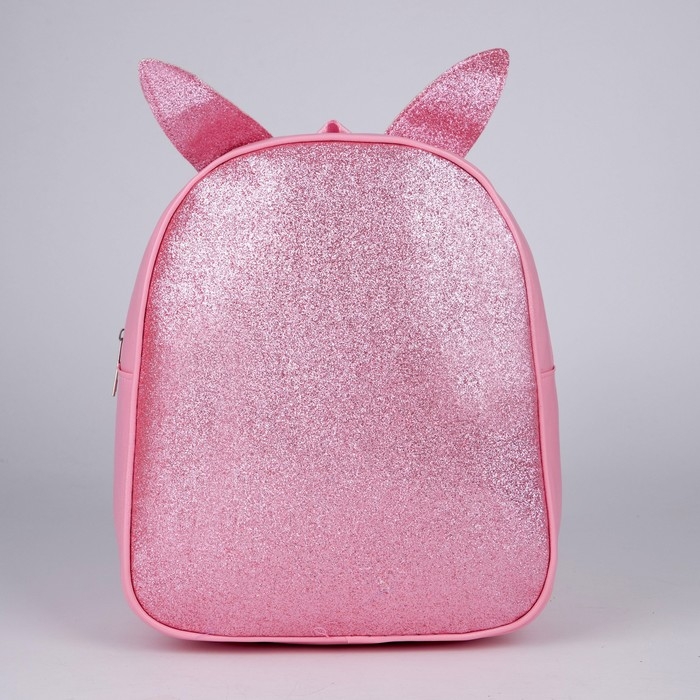 Рюкзак детский для девочки с блестками «Зайка», съемные элементы, 27х23х10 см Рюкзак детский для девочки с блестками «Зайка», съемные элементы, 27х23х10 см