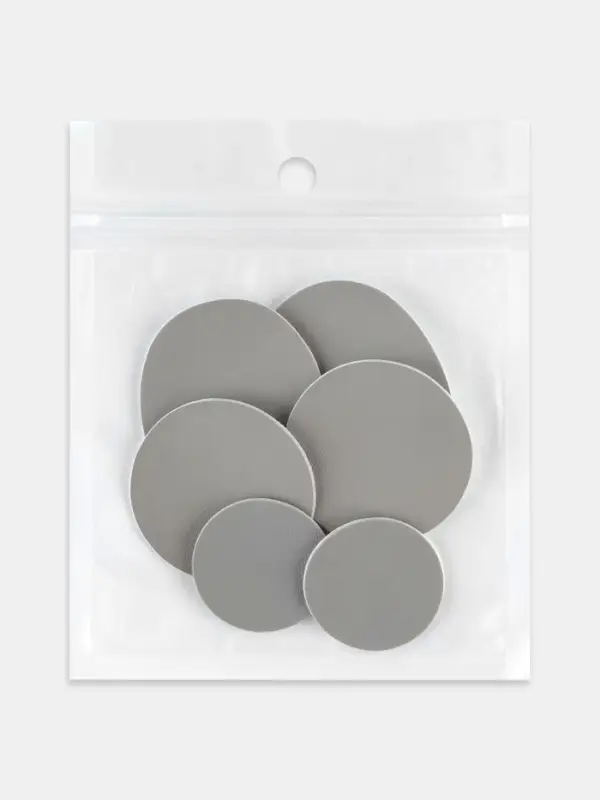 Набор 6шт заплаток клеевых для обуви кожзам серый АУ