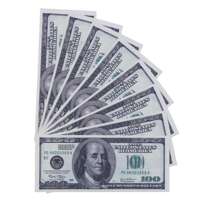 Пачка купюр Пачка купюр "100 долларов" старого образца,зеленый цвет