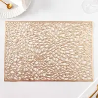 Салфетки сервировочные на стол Доляна &laquo;Астра&raquo;, 45&times;30 см, 4 шт., золотые