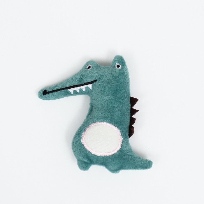 Игрушка для кошек с кошачьей мятой  Игрушка для кошек с кошачьей мятой "Крокодил", 10 см, зелёная