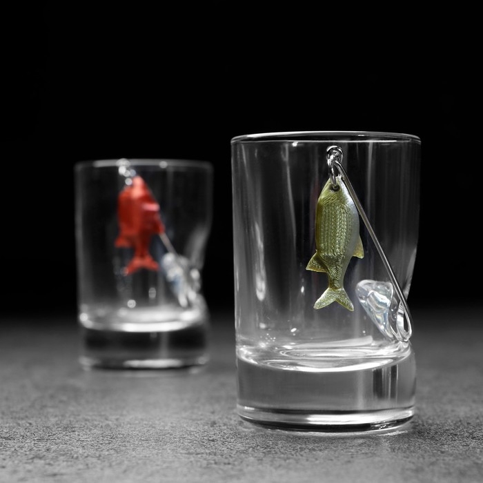 Набор Набор "Непробиваемый", 2 стопки , с рыбкой, 50 мл