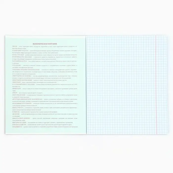 Тетрадь в клетку, предметная, 48 л.,на скрепке, А5 &laquo;Аниме Комикс. География&raquo;