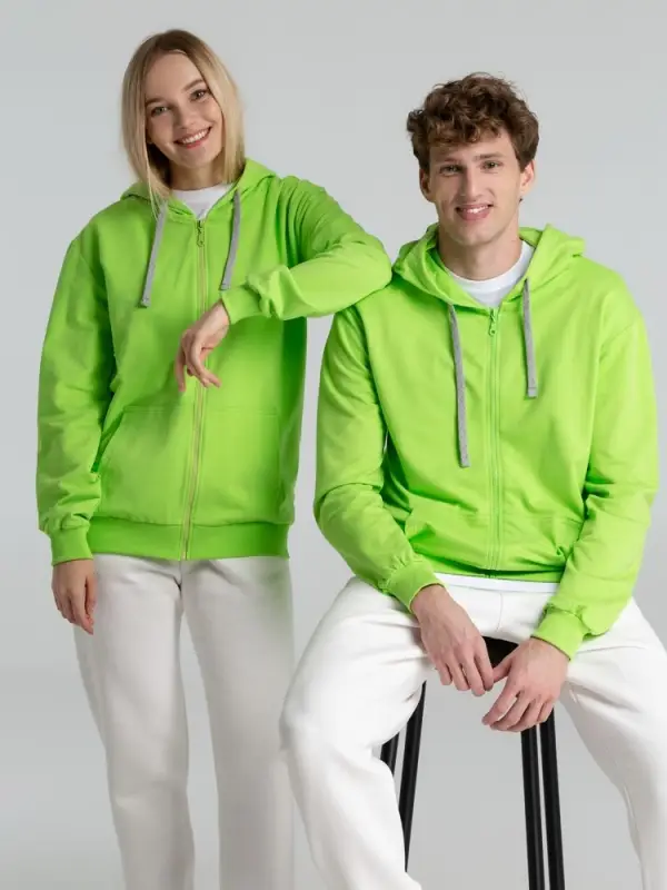 Толстовка на молнии с капюшоном Unit Siverga зеленое яблоко, размер XS Толстовка на молнии с капюшоном Unit Siverga зеленое яблоко, размер XS