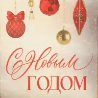 Коробка для кондитерских изделий с PVC крышкой &laquo;С Новым годом&raquo;, 10.5 х 21 х 3 см