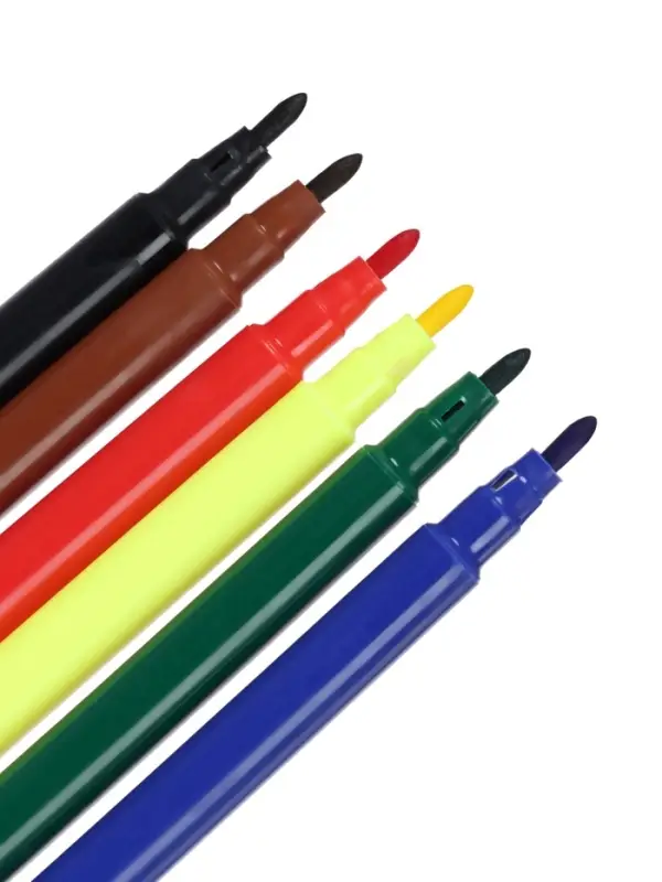 Фломастеры 6 цветов Calligrata, невентилируемый колпачок