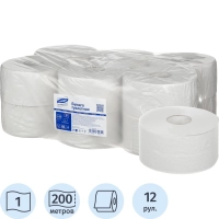 Бумага туалетная д/дисп Luscan Professional 1сл бел втор втул 200м 12рул/уп