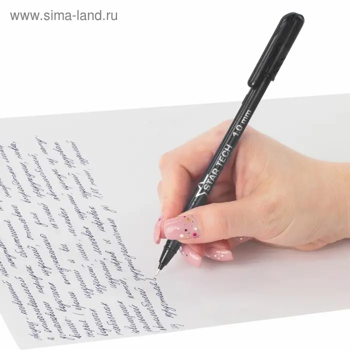 Ручка шариковая масляная Pensan Star Tech, узел-игла 1.0 мм, чернила чёрные Ручка шариковая масляная Pensan Star Tech, узел-игла 1.0 мм, чернила чёрные