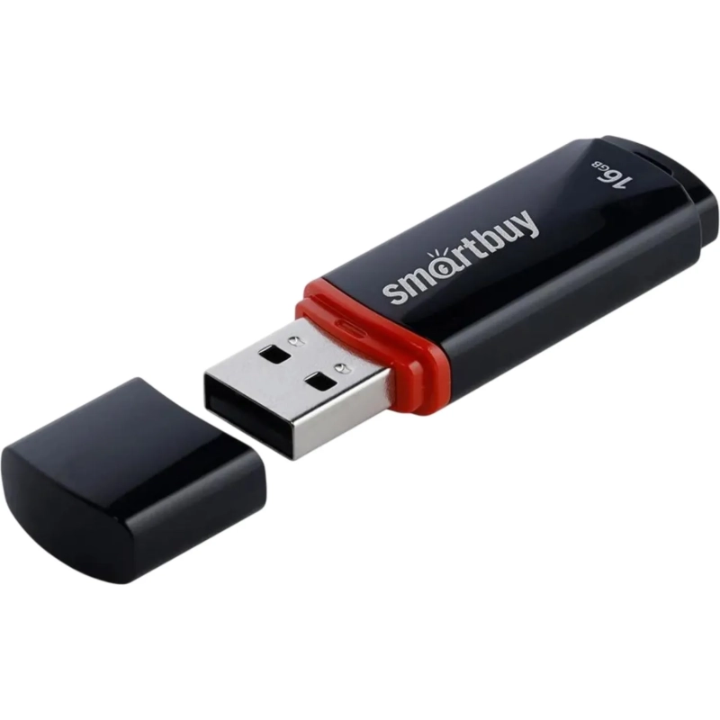 Флеш-память Smartbuy Crown, 16Gb, USB 2.0, чер, SB16GBCRW-K