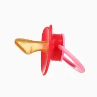 Соска - пустышка латексная ортодонтическая &laquo;Мур-мур&raquo;, от 0 мес., с держателем, розовая