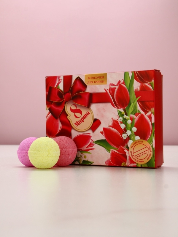 Набор бомбочек для ванны "С 8 марта!", 12 шт по 40 г