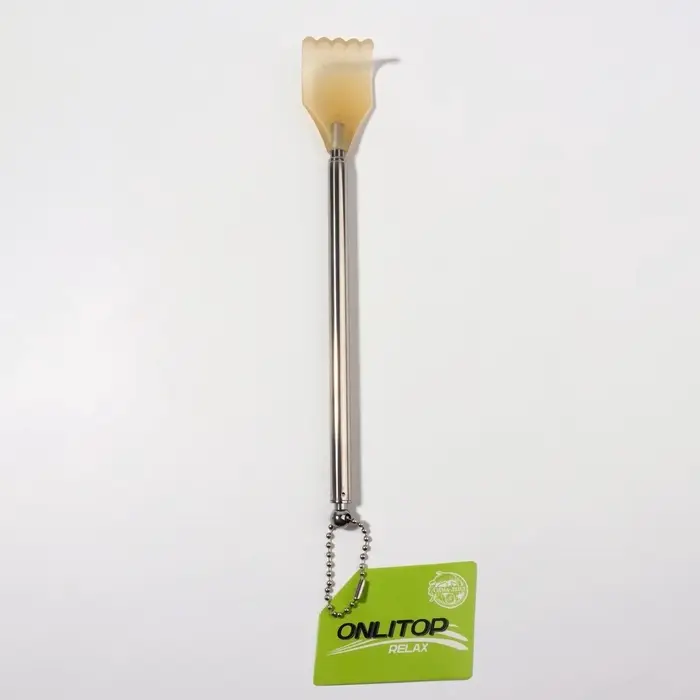 Массажёр - чесалка, с раздвижной ручкой, с подвесом, 20/42 см, жёлтый