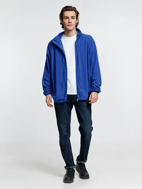 Куртка флисовая унисекс Fliska, ярко-синяя, размер M/L Куртка флисовая унисекс Fliska, ярко-синяя, размер M/L