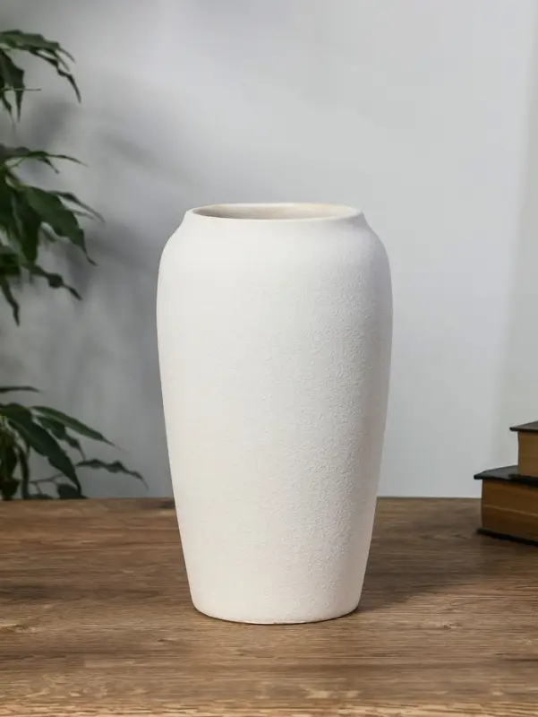 Ваза керамика настольная Ваза керамика настольная "Абиджил" бочка, h=22,5х12, d=9,5 см, белый