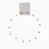 Бусы на леске &laquo;Жемчуг&raquo;, шар №8, белые в серебре, 30 см