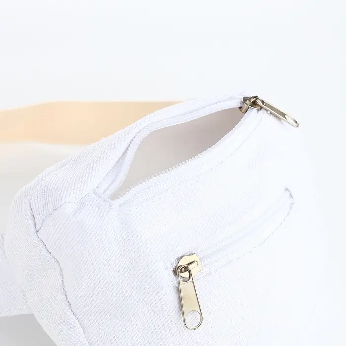 Сумка детская поясная на молнии, наружный карман, белая