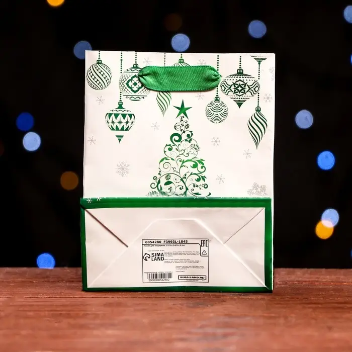 Пакет ламинированный «Новогодняя картина» 11.5×14.5×6 см