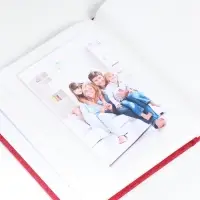 Фотоальбом на 100 фото 13х18 см "Красный" текстиль 19,5х15х5,5 см