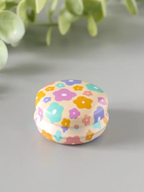 Шкатулка металл круглая "Полевые цветы" набор 12 шт 4х4х2 см