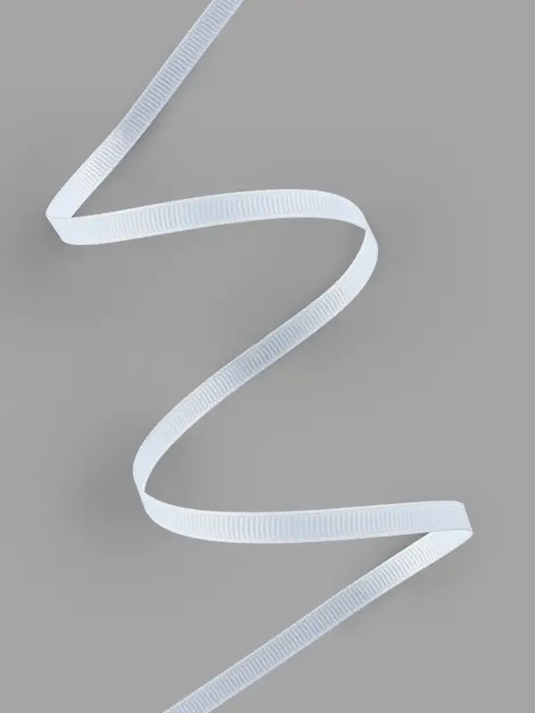 Лента репсовая, 6 мм, 23&plusmn;1 м, белая №01