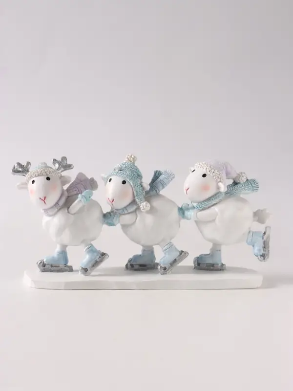 Фигурка &laquo;Барашки на катке&raquo;, 8.5 см, полистоун