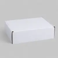 Коробка самосборная, белая, гофрокартон, для подарков, хранения и отправки посылок, 31&times;22&times;9.5 см