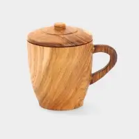 Кружка с крышкой, 11&times;8.5&times;10.5 см, тиковое дерево