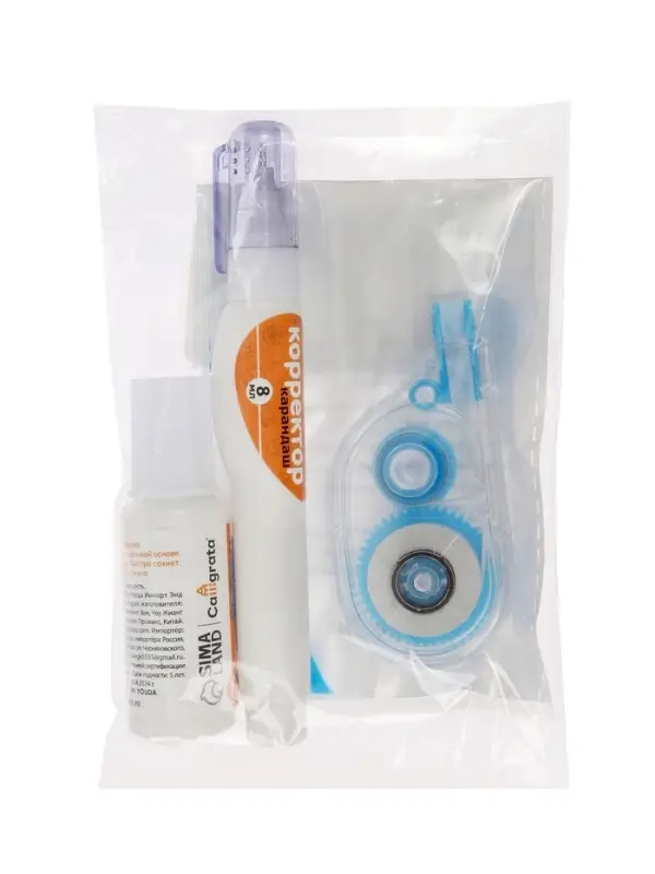 Набор корректоров Calligrata 3 штуки: лента, с кисточкой, карандаш