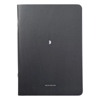 Бизнес-тетрадь А5, 40л. клетка, скрепка, 150х210мм Minimalism черный N2505