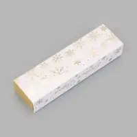 Коробка под 5 конфет &laquo;Золотые снежинки&raquo;, с обечайкой, с окном, 21&times;5&times;3.3 см