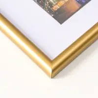 Фоторамка для фото 21х30 см, с паспарту 15х21 см, Vivo, золото