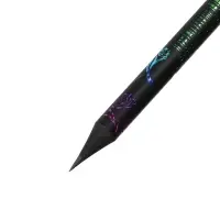 Карандаш чернографитный Calligrata, НВ, с ластиком, пластиковый, чёрный корпус с цветным узором