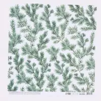 Бумага для скрапбукинга &laquo;Еловые ветви&raquo;, 180 г/м, 30.5&times;32 см